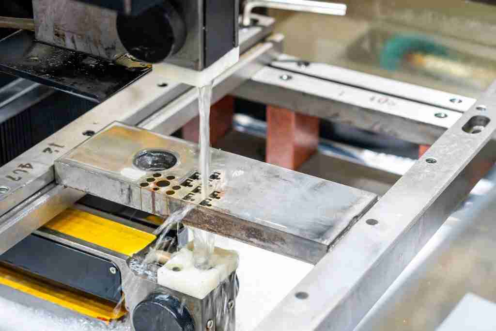 Elimold's Wire EDM Machine cuts workpieces