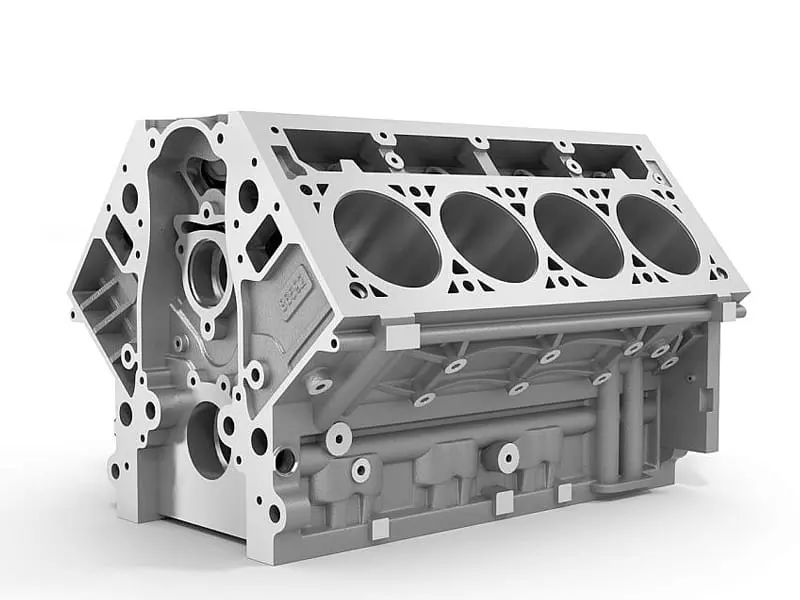 Automobile engine block die casting