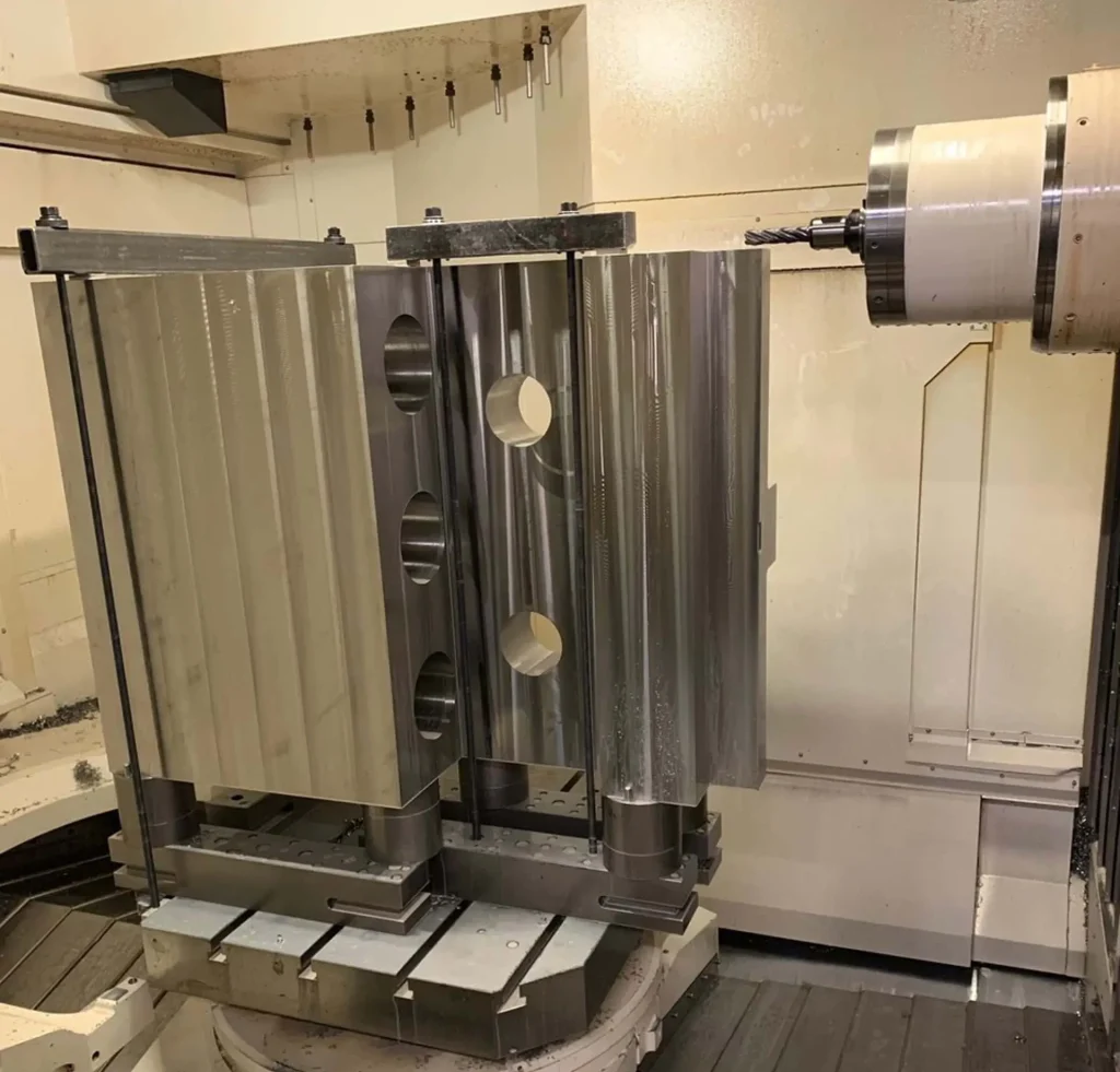 CNC horizontal milling machine processing energy industry bracket