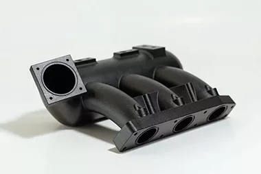 3D printed engine shows prototype parts after steam smoothing