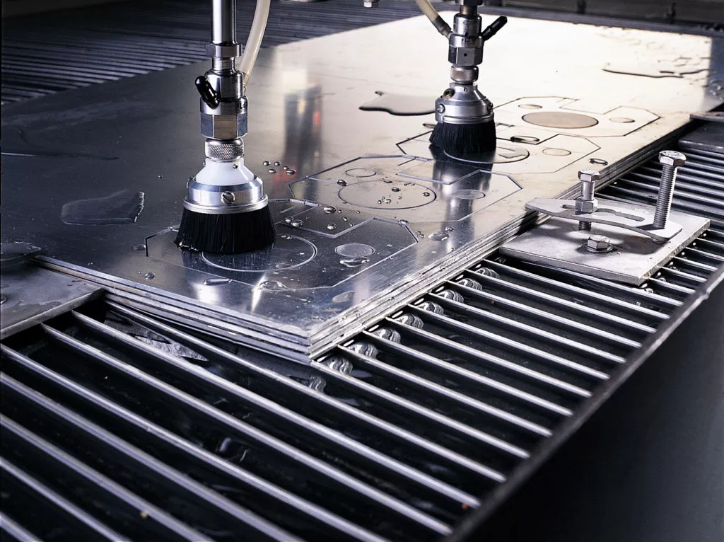 Aluminum alloy sheet metal parts water jet cutting manufacturing