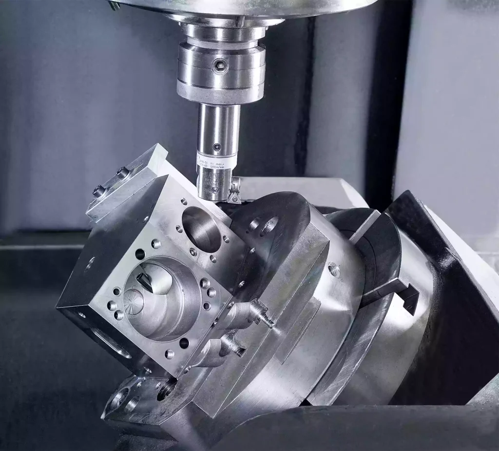 Multi axis CNC machining of stainless steel parts with complex designs for precision equipment