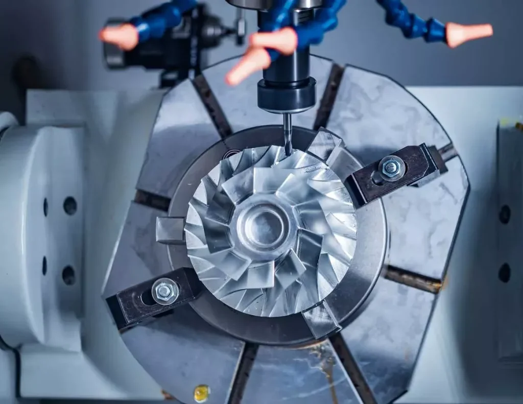 Precision aluminum alloy impeller parts custom CNC machining1