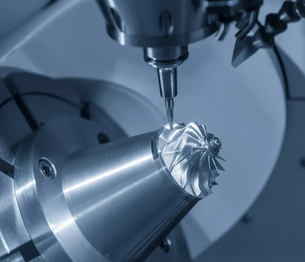 Precision machining of aluminum alloy impeller parts