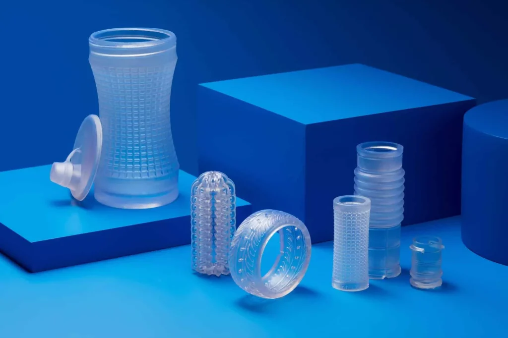 SLA 3D printing of various transparent resin parts