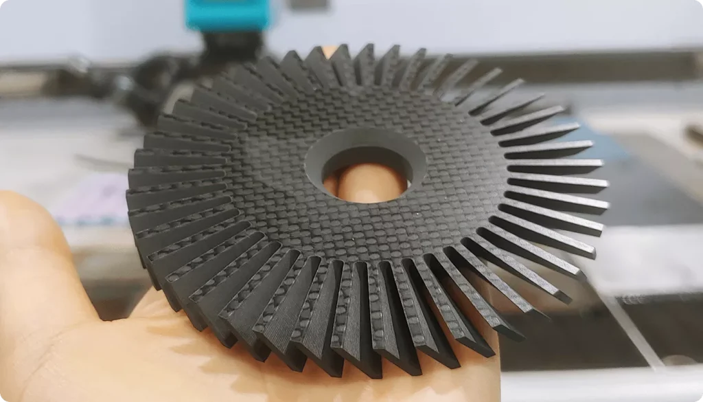 Water jet cutting of carbon fiber composite parts