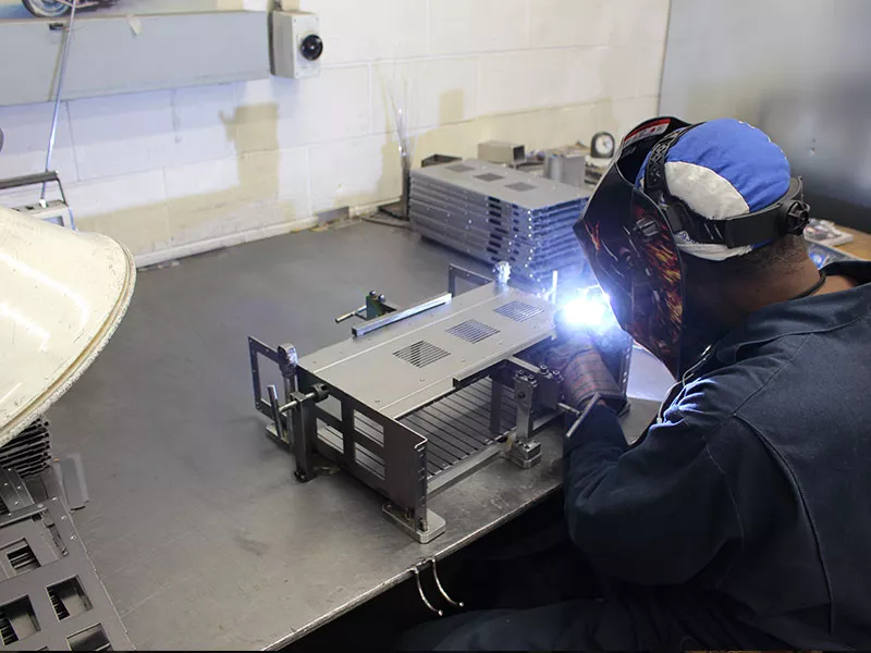 Welding and manufacturing of precision equipment sheet metal chassis products 1