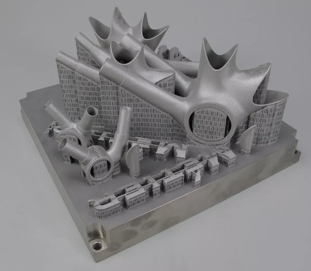 3D metal printing manufacturing of prototype parts with complex structural designs