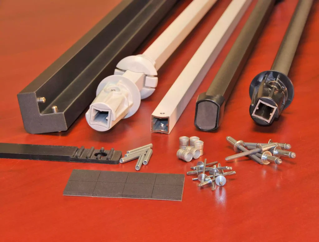 Assembling custom extruded metal parts