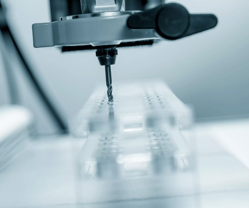 CNC machining of rapid prototype parts of engineering plastics