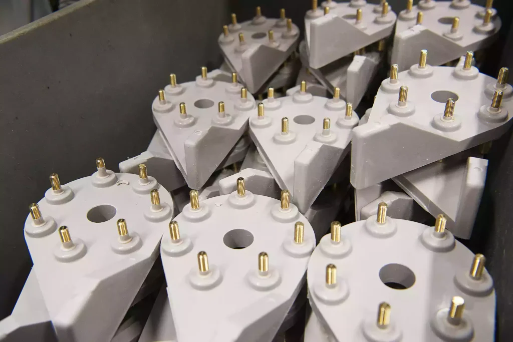 Compression moulding is often deployed when inserts metals need to be moulded