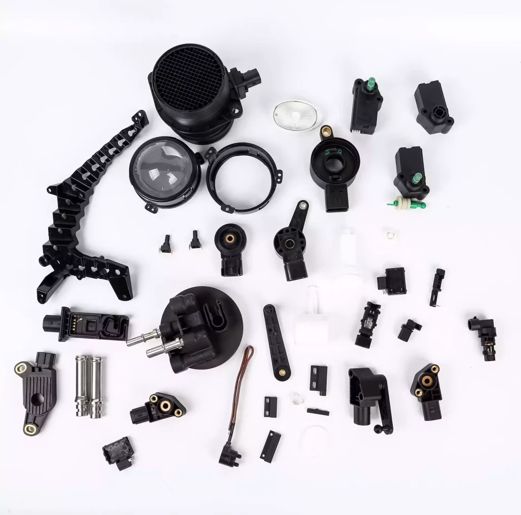Custom injection molded plastic parts using the injection insert molding process