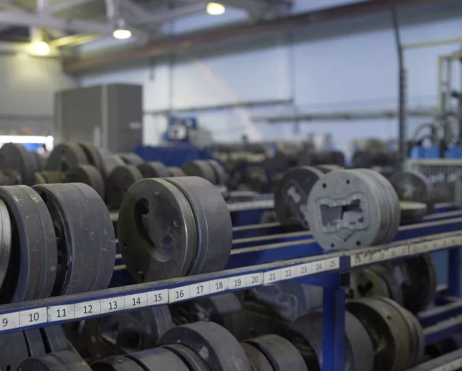 Extrusion dies in storage at Elimold