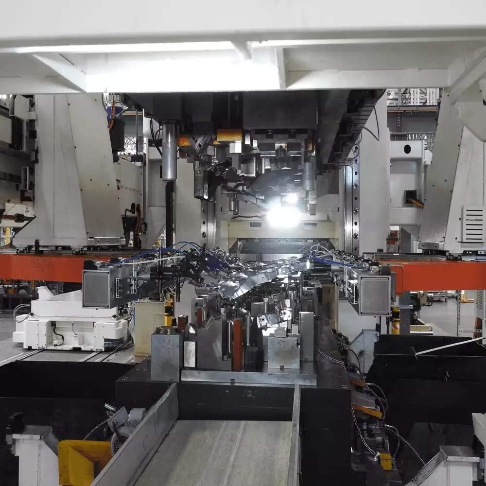 Stamping and forming of large sheet metal parts