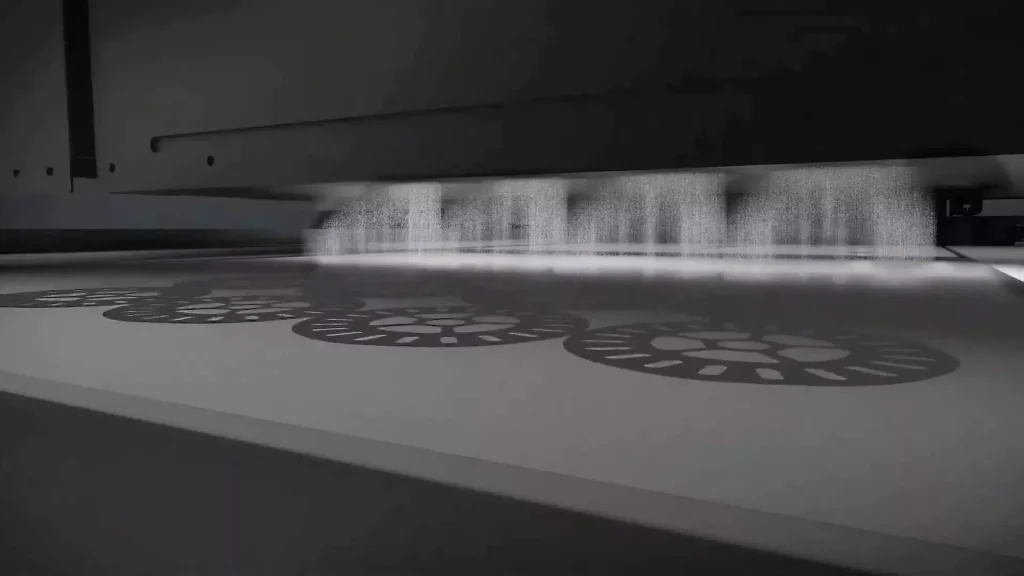 The process of manufacturing parts using metal binder jet 3D printing equipment