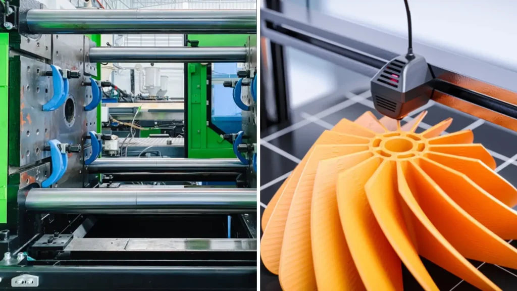 injection molding vs 3d printing