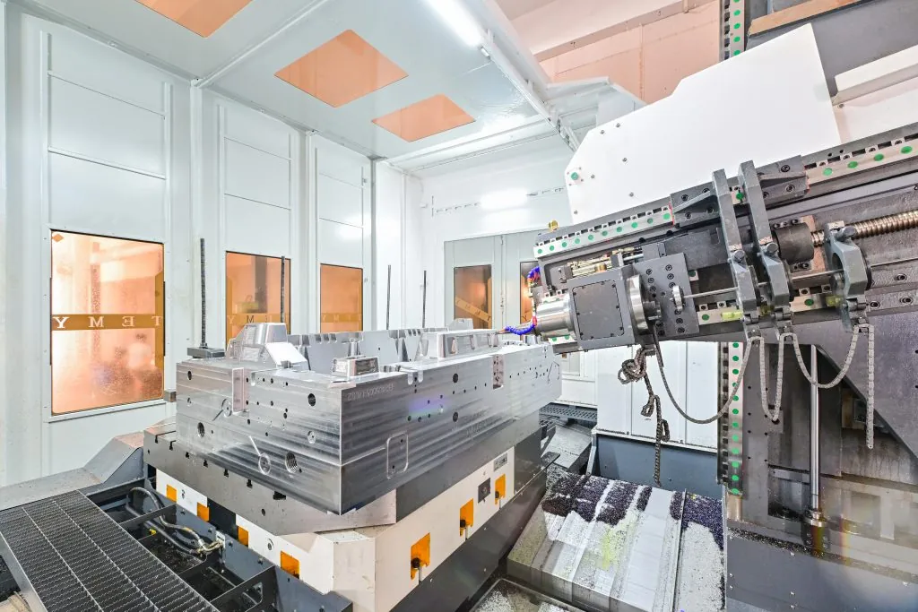 CNC machining of large mold base