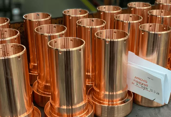 Custom manufacturing of copper parts for power generation equipment