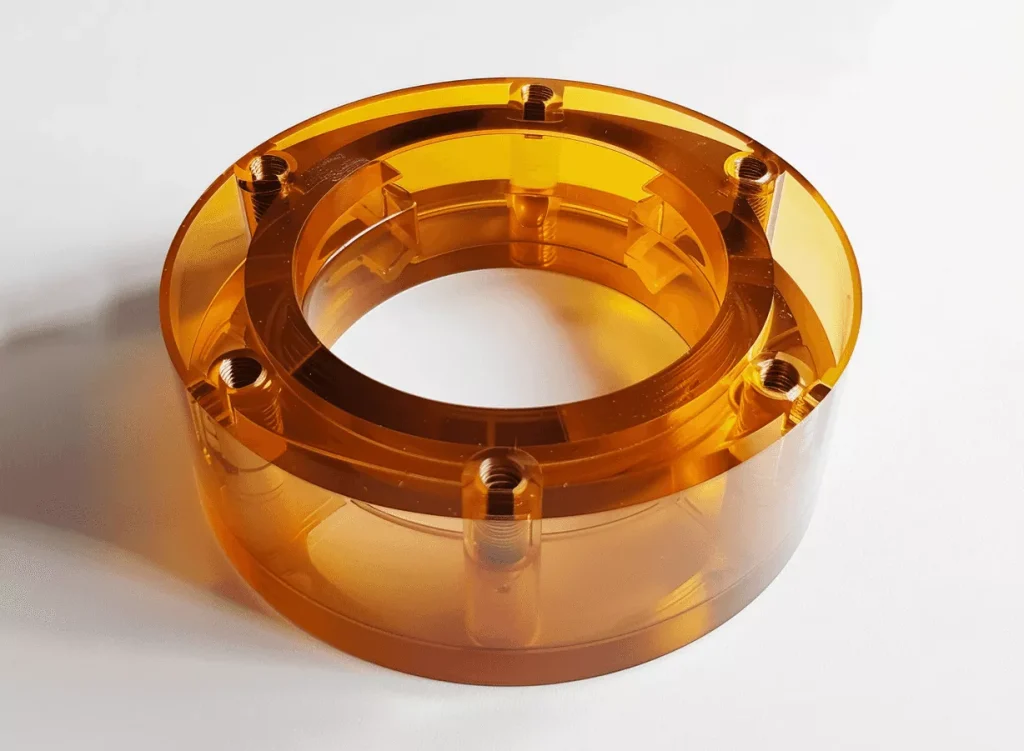 Precision CNC machined parts made from various types of PEI Ultem plastic