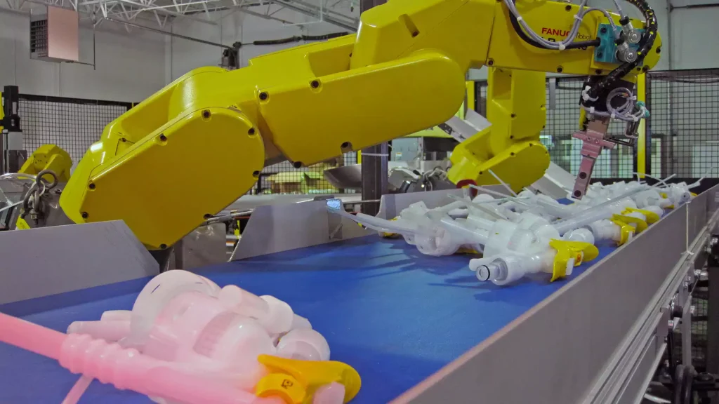Custom manufacturing of parts for automated production line of trigger bottle assembly