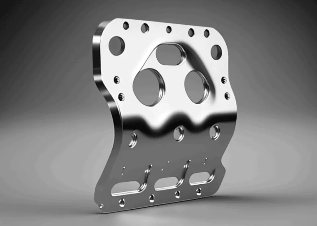 CNC manufactured metal bracket parts